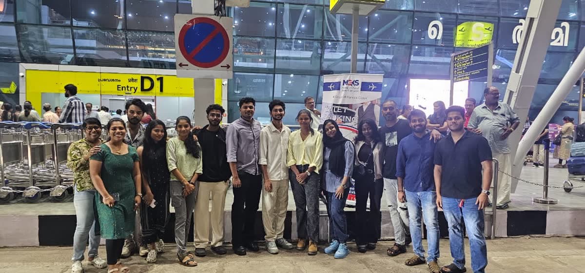 TATS cadets at the airport before departing for flight training